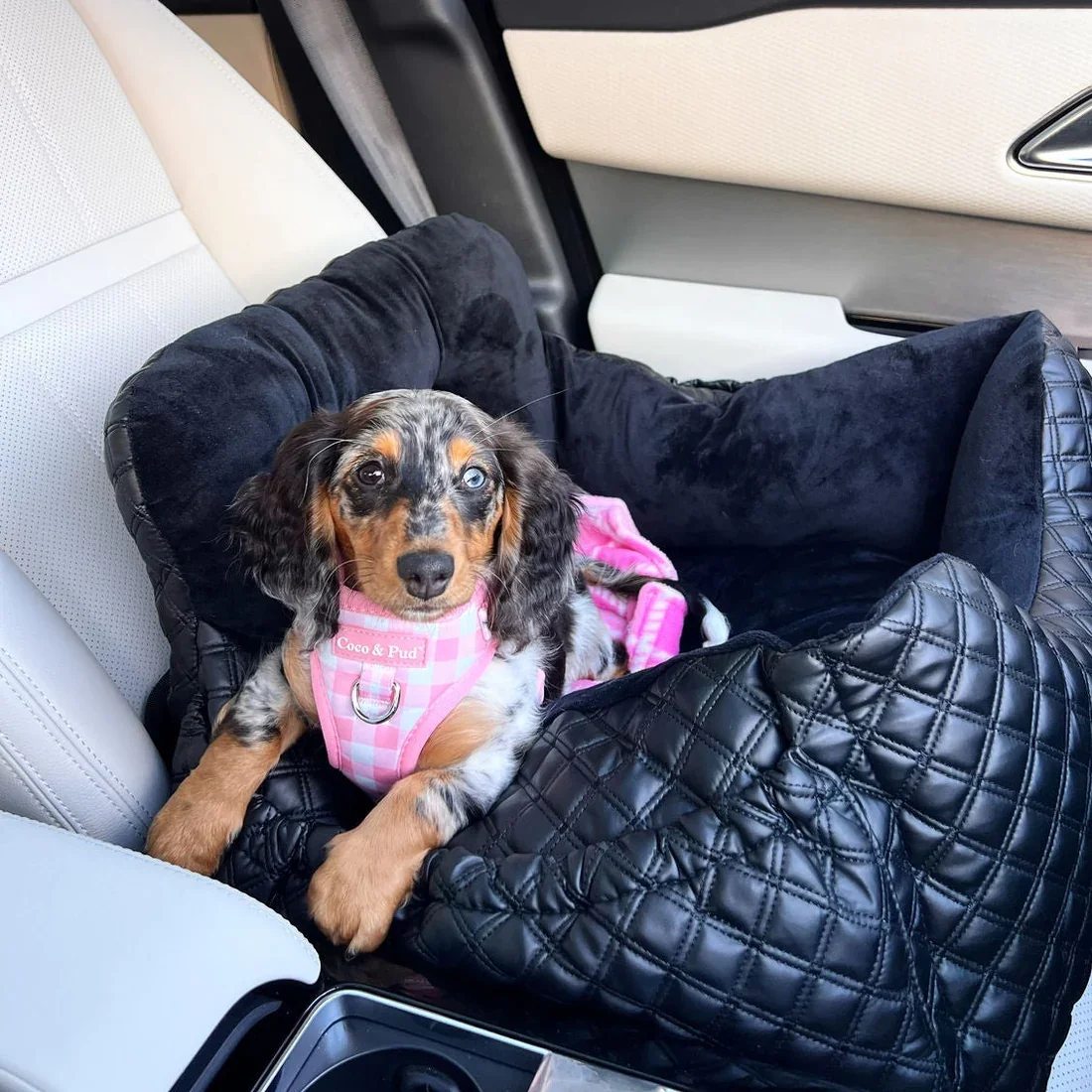 Custom New PU Leather Dog car seat Pet Booster Seat Waterproof Dog Travel Bed Luxury car seat Pet Carrier Bag