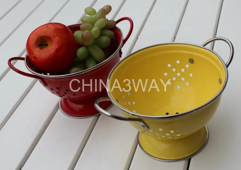 Unbreakable Tableware Sets Metal Enamel Steel Plate Dishes For Food Round Enamel Metal Plate
