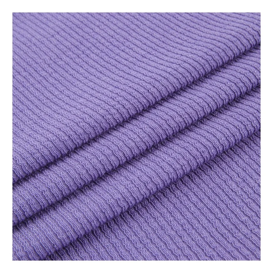 Supplier 38.4 Rayon 28.8 Cotton 28.8 Acrylic 4 Spandex 265gsm 2*2 Rib Fabric For T-shirt Underwear shirt
