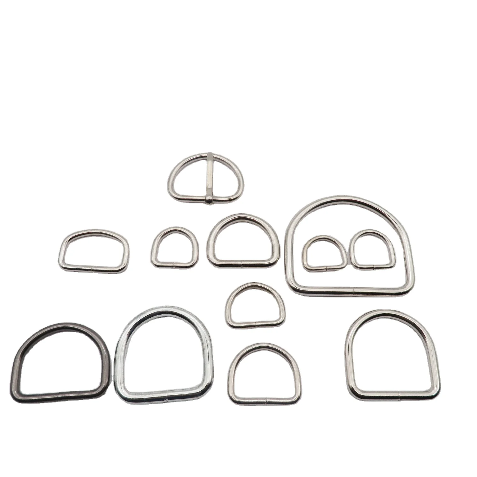 Factory direct sales metal D ring adjustment Connect Decorative buckle for handbags shoes and garment