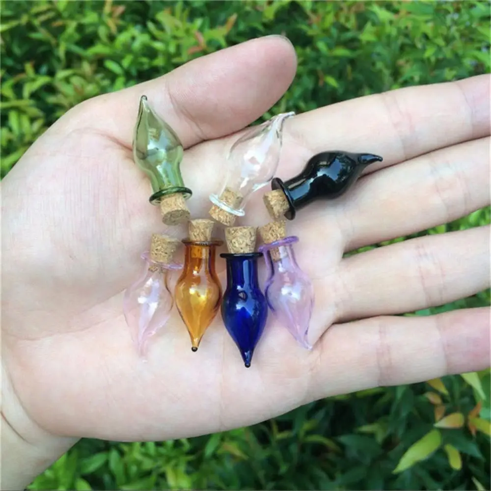 Mix 7 Colors Mini Glass Bottles Chili Shape Cute Bottles With Cork Little Bottles Gift tiny Jars Vials