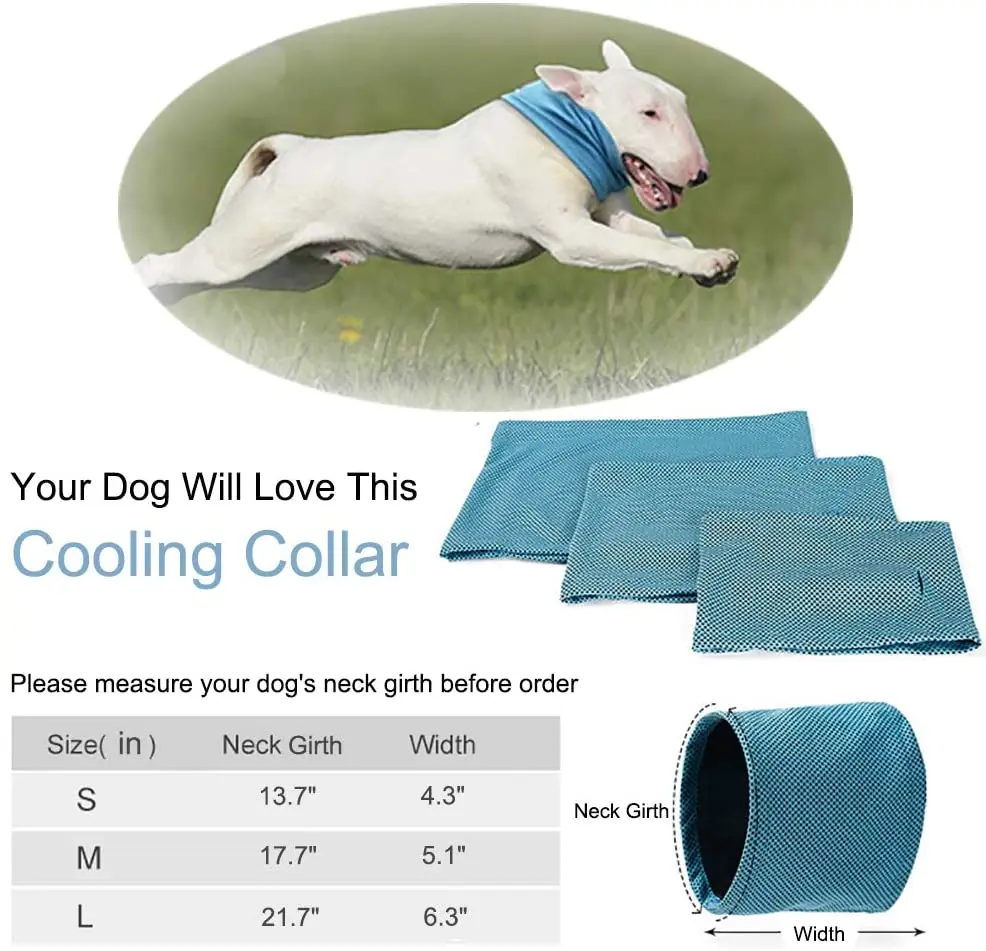 Fanni Wholesale Pet Breathable Dog Cooling Bandanas Ice Collar for Summer