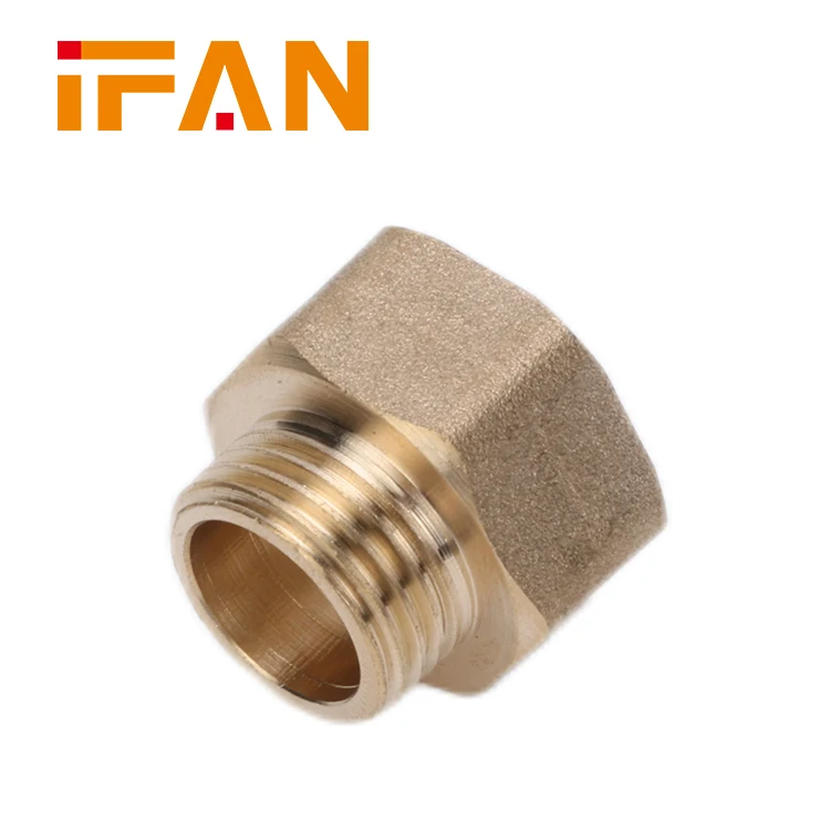 Ifan Brass Pipe Fitting CNC 1/2'*1/4' Male Female Threaded Reduce Adaptor Fittings Brass