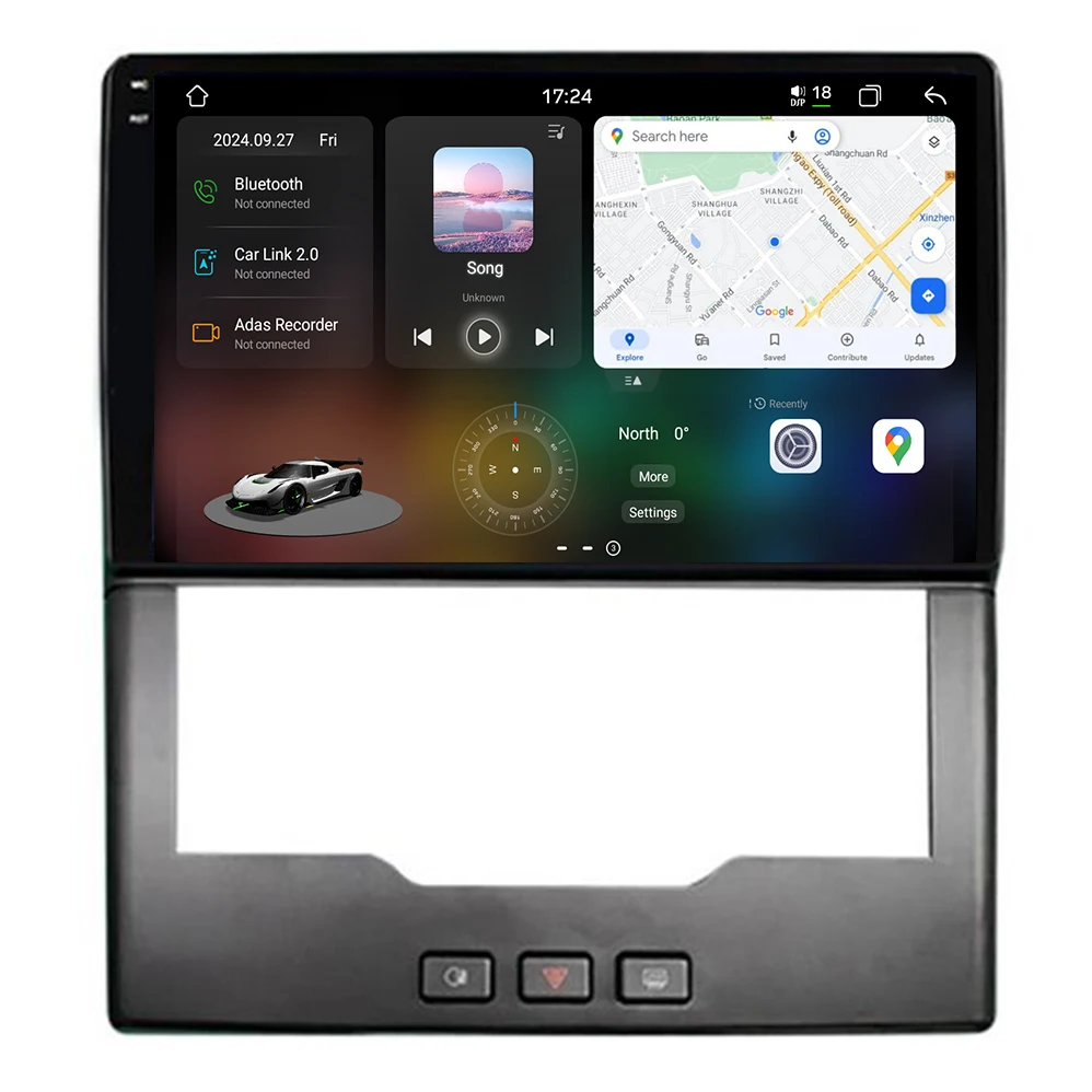 UIS 7870 android auto radio For Saipa Pride 2019-2020 GPS Navigation Carplay Bluetooth QLED 2K Screen Multimedia stereo