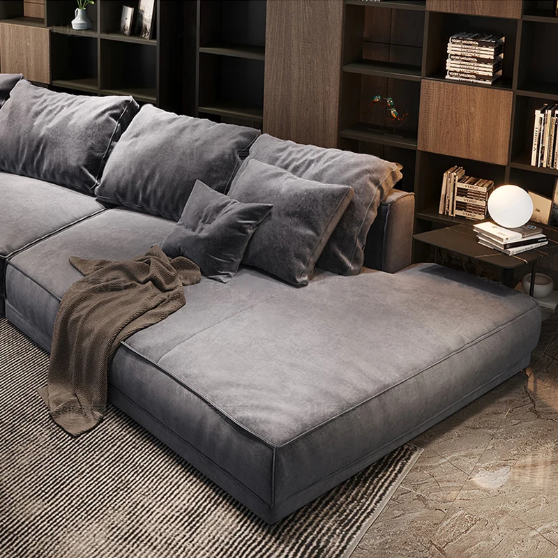 Luxury Modular Custom Sectional Home Furniture Soft Interior Leathaire Fabric Living Room Sofa