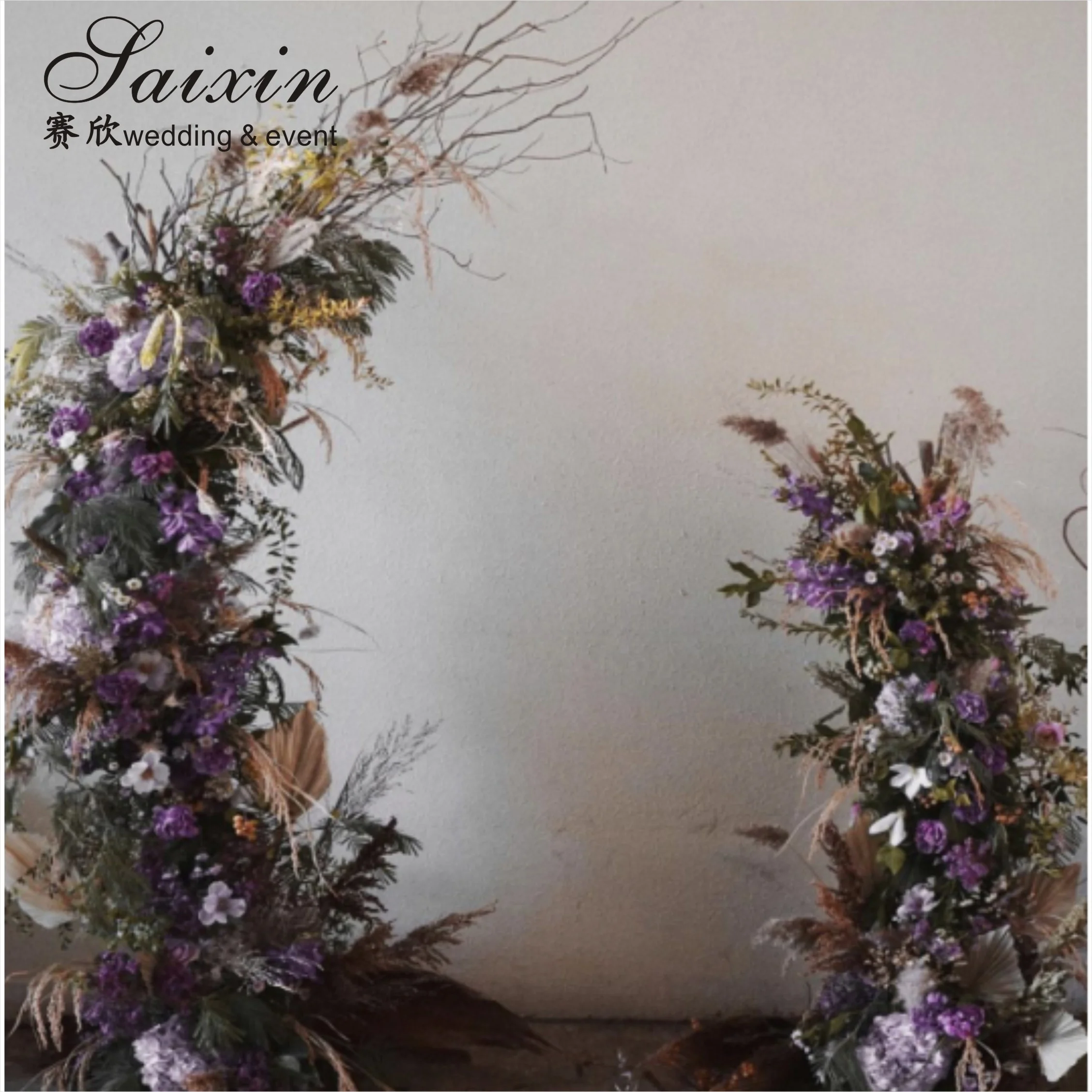 Custom Wedding Backdrop Arch Cowhorn Door Party Decoration Garden Wedding Flower Metal Arch