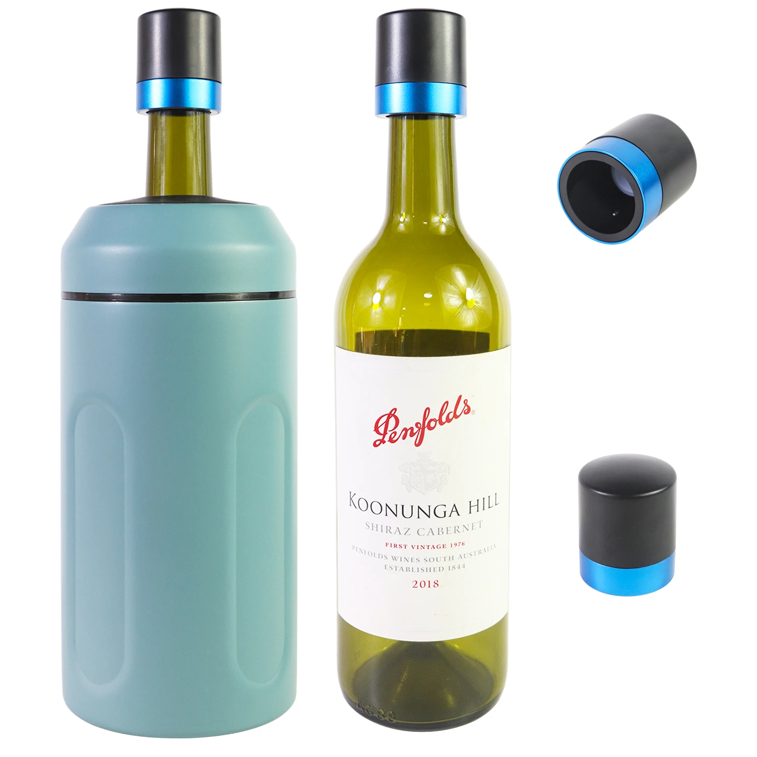 Packshine Luxury Insulated Champagne Bottle Cooler Chiller Iceless Wine Bottle Chiller Champagne Bucket With Wine Seal