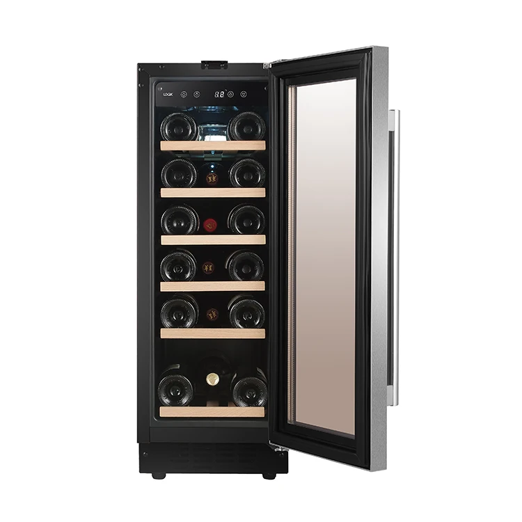 18 Bottles Single Zone Compressor Built-in Wine Cooler