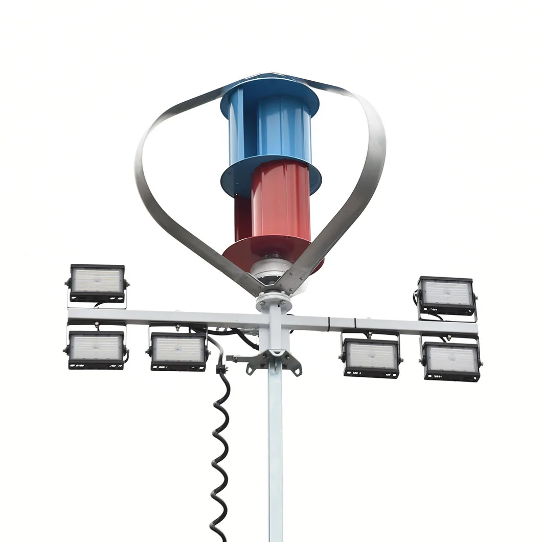 Clean energy Lithium battery LED solar light tower trailer
