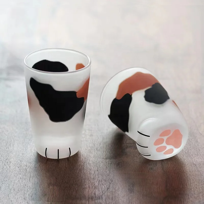 Creative Frosted Cat Claw Glass Water Coffee Cup