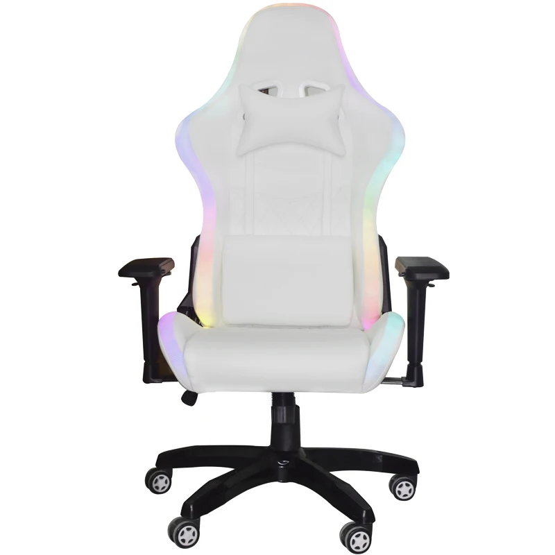 Silla de juego estilo carrera white gaming chair led gaming chair gaming chair