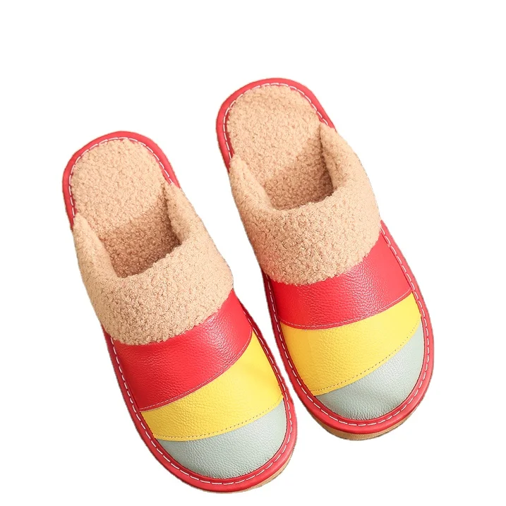 Прямая поставка с фабрики плюшевые бархатные осенние Красочные Детские Взрослые пушистые меховые мягкие теплые зимние женские тапочки для девочек