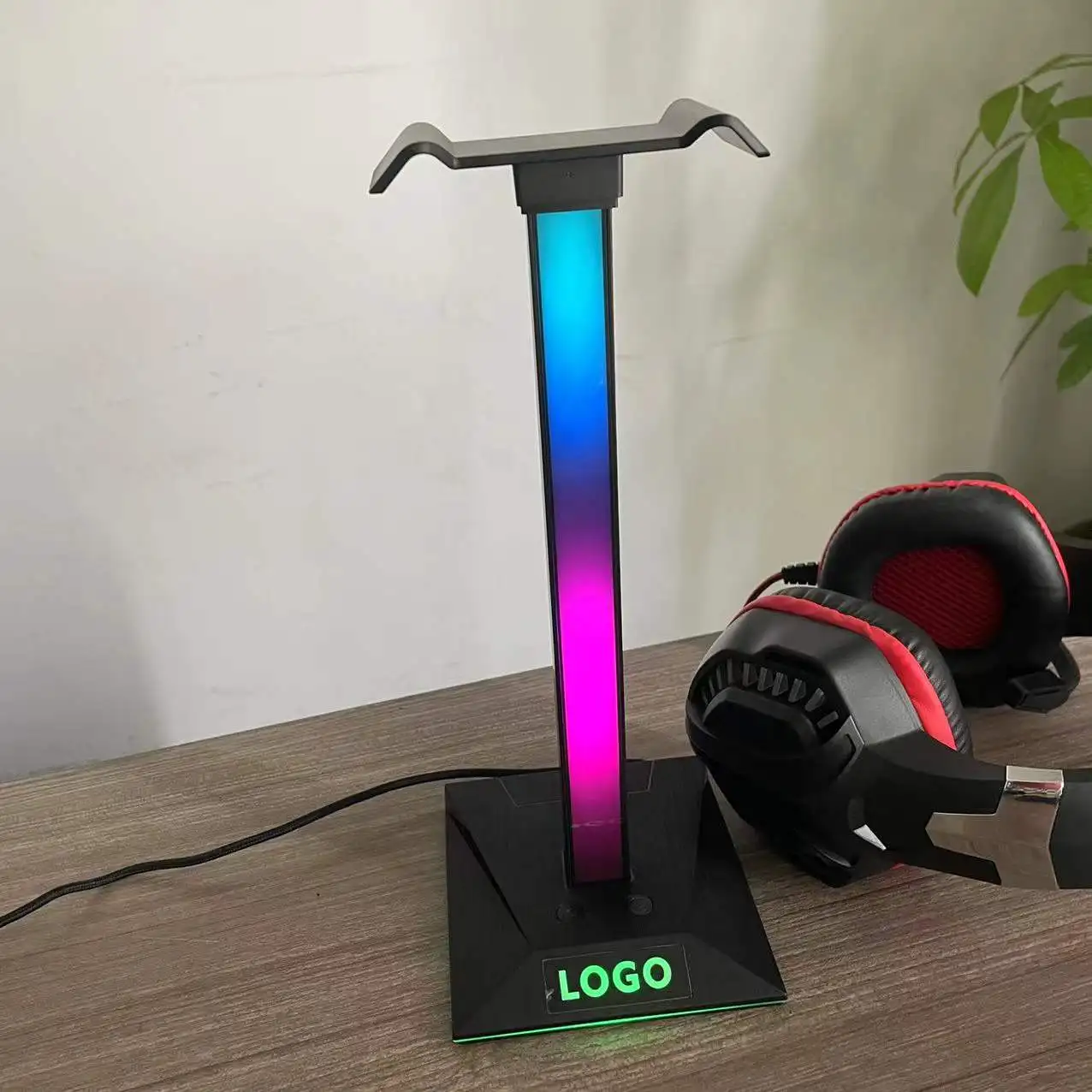 RGB Gaming Headset Headphone Holder Stand for Computer Laptop PC and PS4 Gaming Headset