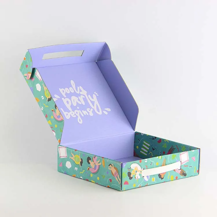 Mailer Corrugated Cardboard Mailing Packaging Flat pack Black Shipping Box with flat pack for electronic product