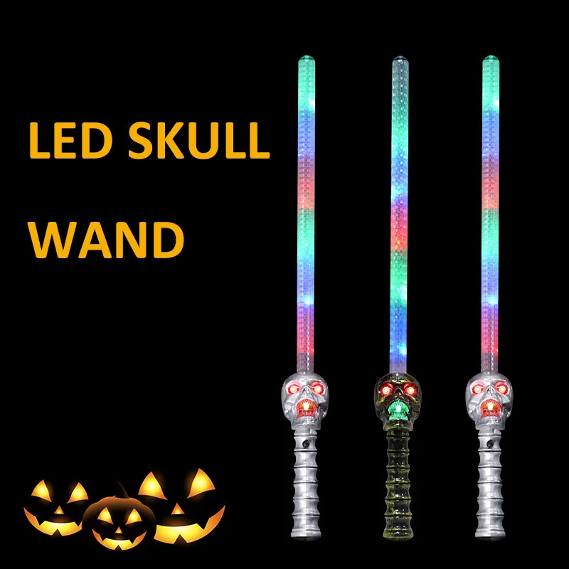 Outdoor Kids Birthday Decoration Party Supplies LED Magic Wand Stick With Music Sound Wholesale LED Light Sword For Halloween