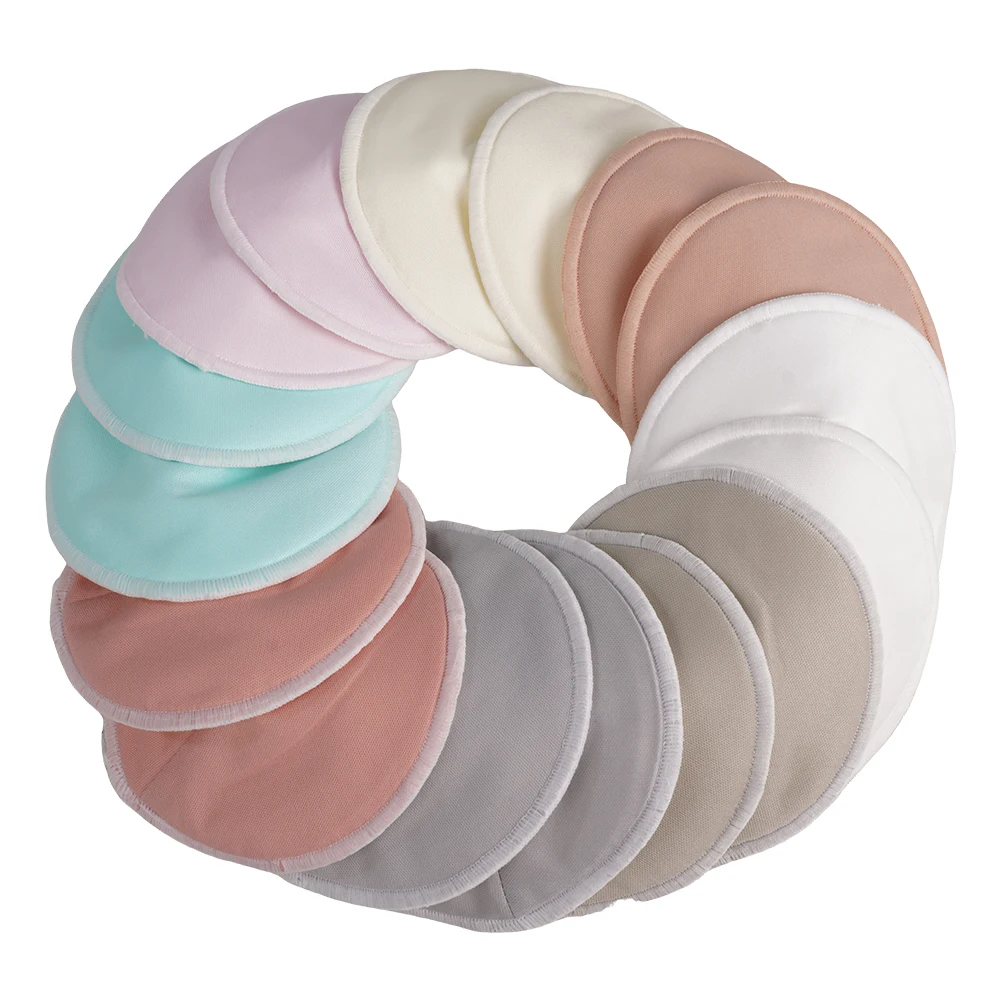 2023 Hot Selling Extra Thin Soft Anti-Overflow Breast Nursing Pad Natural Bamboo Cotton Rounds Eco Nursing Pads