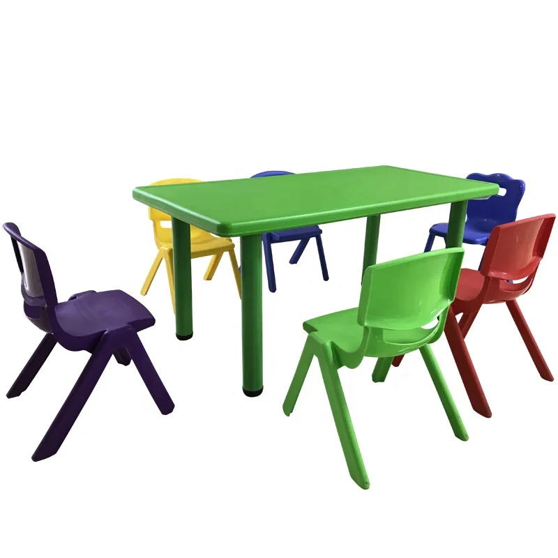 Hot Sale Factory Wholesale Plastic Children Table and Chairs Kindergarten Furniture