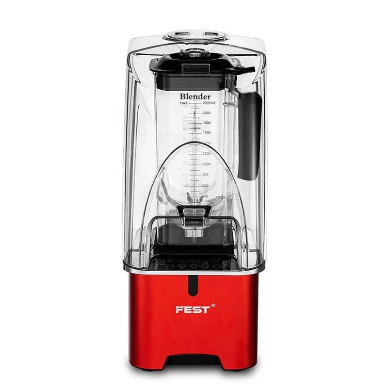Commercial Electric Smoothie Blender with Sound Cover Silent Proof for boba tea shop