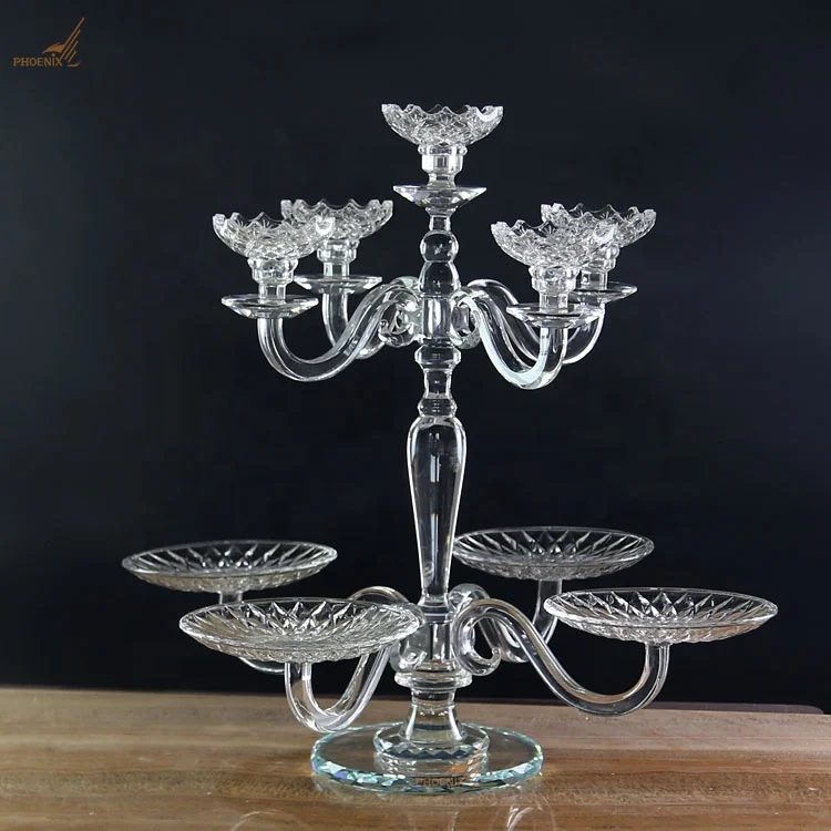New Designs events centerpieces glass candelabra crystal candle holder wedding cake stands