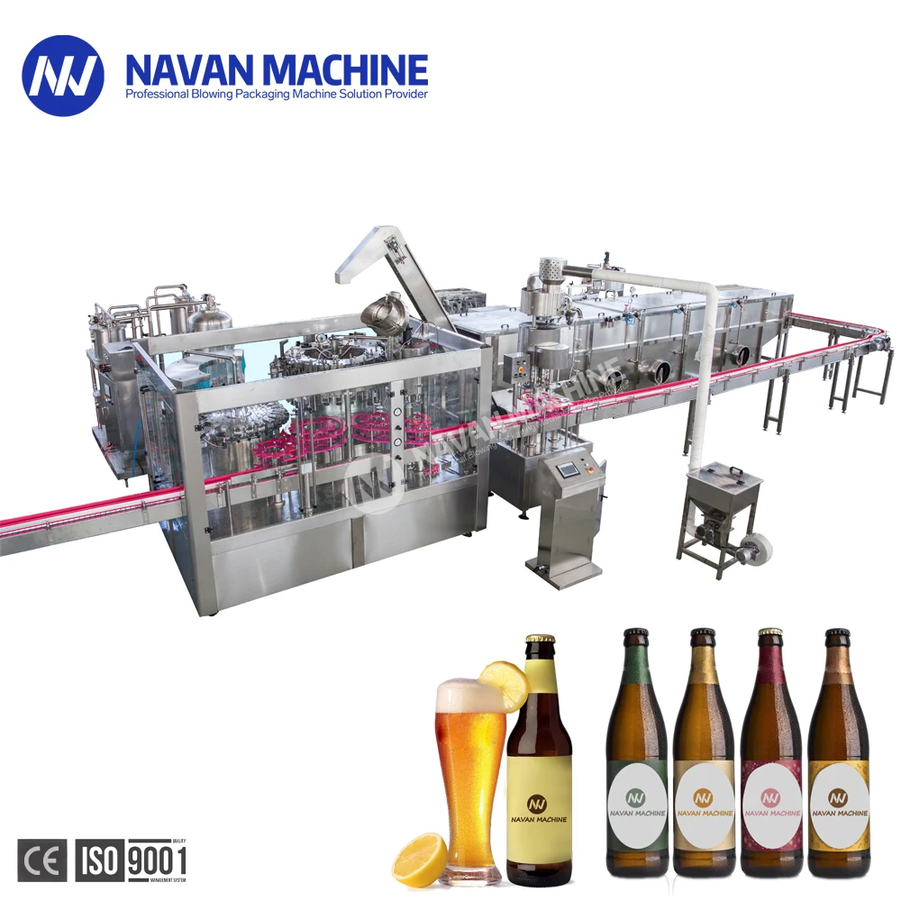 Beer Filling Machine for Automatic Small Carbonated Beverage Soda Water Beer Gas Soft Drink Bottling Factory