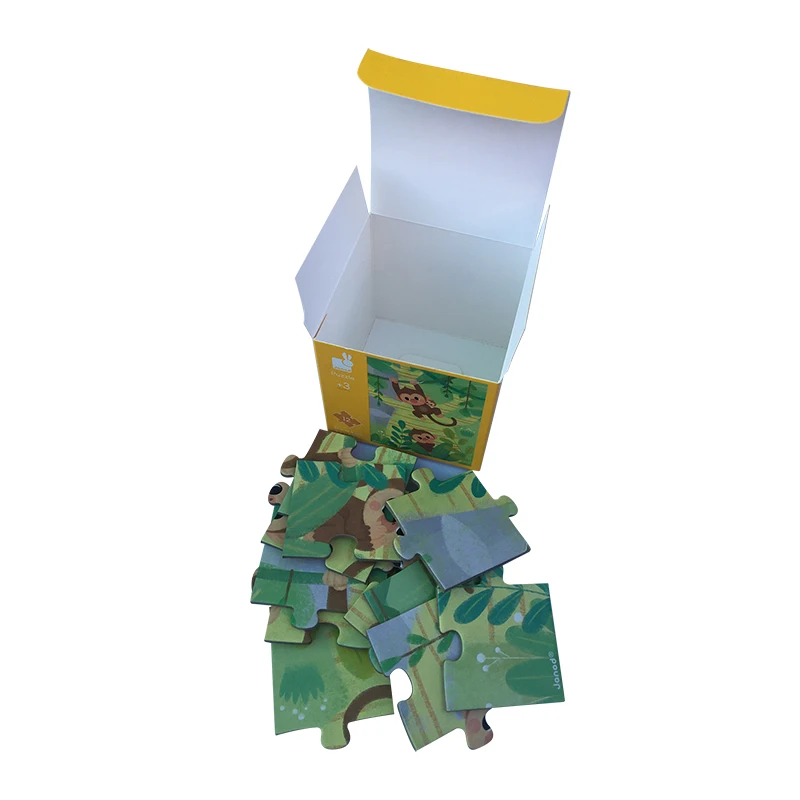 12 24 36 48 piece kids mini puzzle game with color box