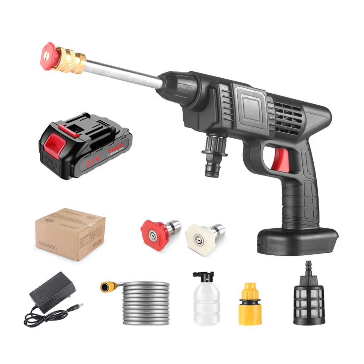 Электрическая Беспроводная мойка высокого давления 24 в 12 В, литиевая батарея для автомобиля, портативная мойка высокого давления