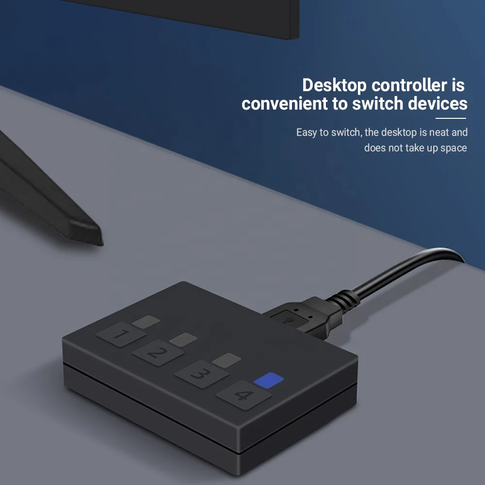  4K USB KVM переключатель коробка 4 порта HDim-совместимый консоль концентратор для ПК клавиатуры мыши (для интерфейса
