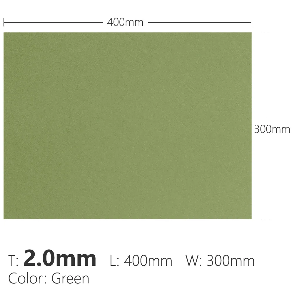 2.0mm Thick 40X30cm Kydex Thermoform Sheet Plastic Plate Black Khaki Green for DIY Sheath and Holster