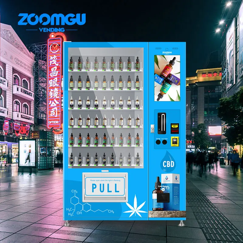  Zoomgu 24 hous самостоятельное обслуживание умная проверка возраста электронная сигарета cbd торговый автомат для улицы с