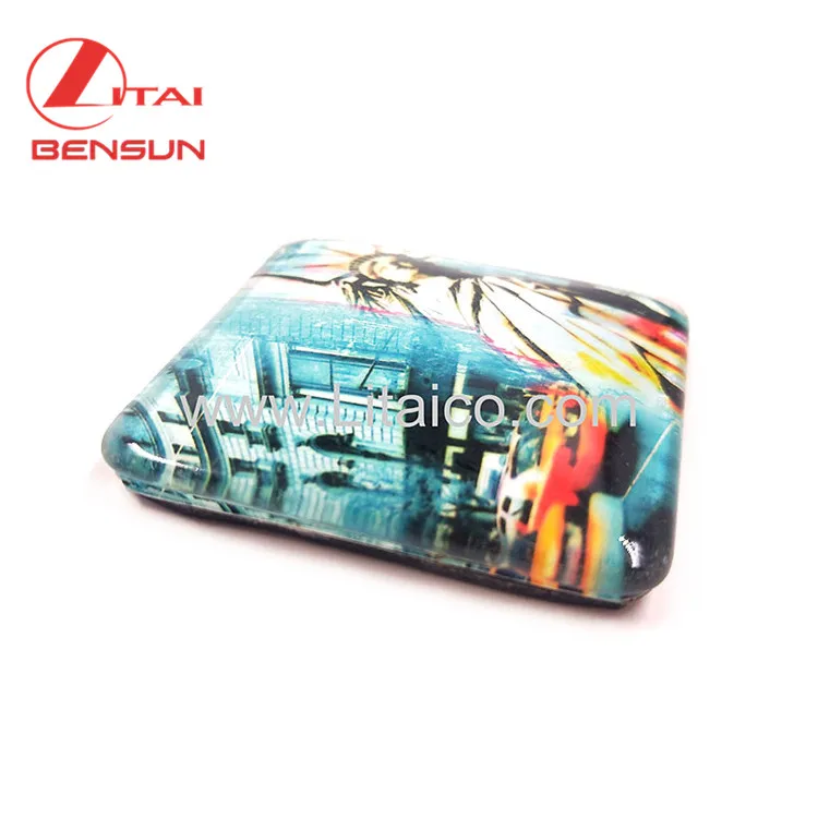 Promotional Custom Souvenir Fridge Magnet Statue of Liberty 3D Crystal Glass Refrigerator Magnet