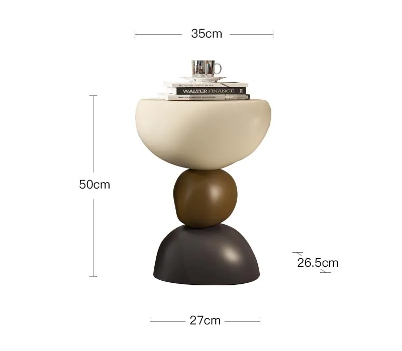 Modern Designer Style FRP Side Table for Villa Living Room & Hotel Sofa Corner Creative Home Furniture for Bedroom Use