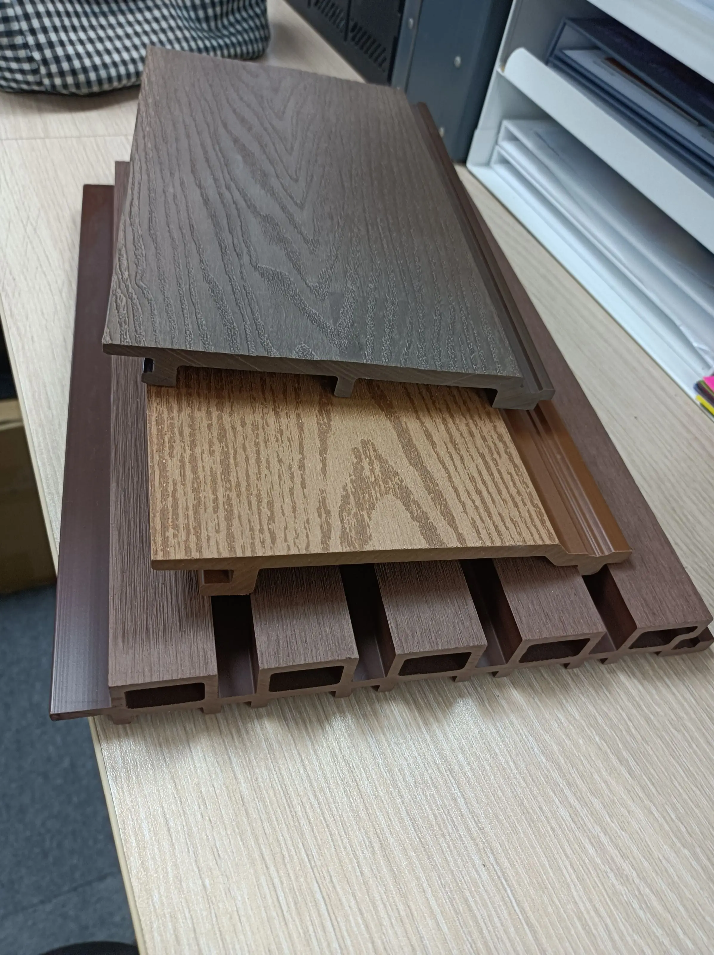 External  Wood Composite Panel Wood Grain Pattern  WPC Wall Wladding,External Vertical Wood Siding