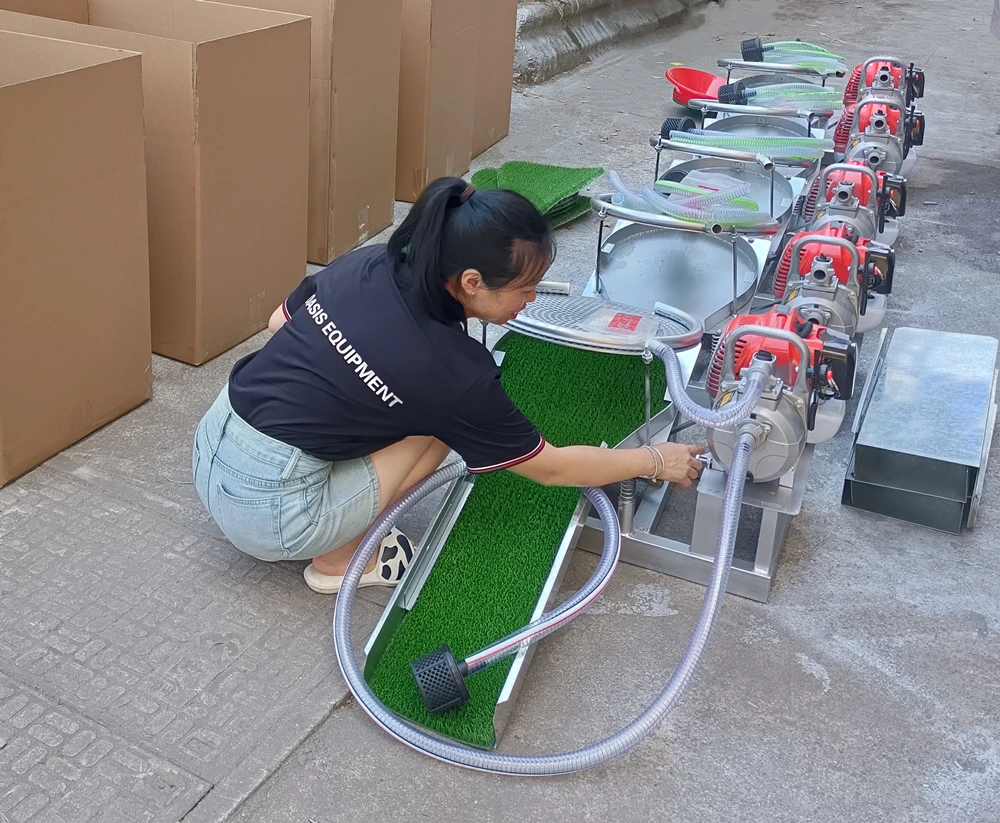 Portable Disc Sluice Box Gold Panning Gasoline Gold Banker Washing Machine Separator Gold River Sand Washing separation 45cm60cm