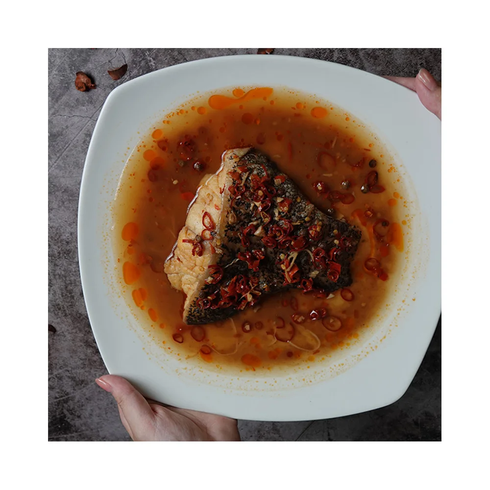 Grouper Fish Farm Dragon Tiger Grouper Fillet  (cooked, with Sichuan spicy sauce)