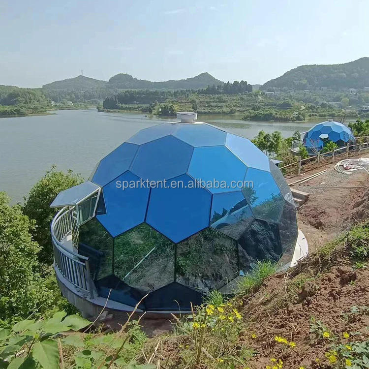 Luxury Outdoor Green House Glamping Glass House Tent Garden Igloo Geodesic Glass Dome Tents