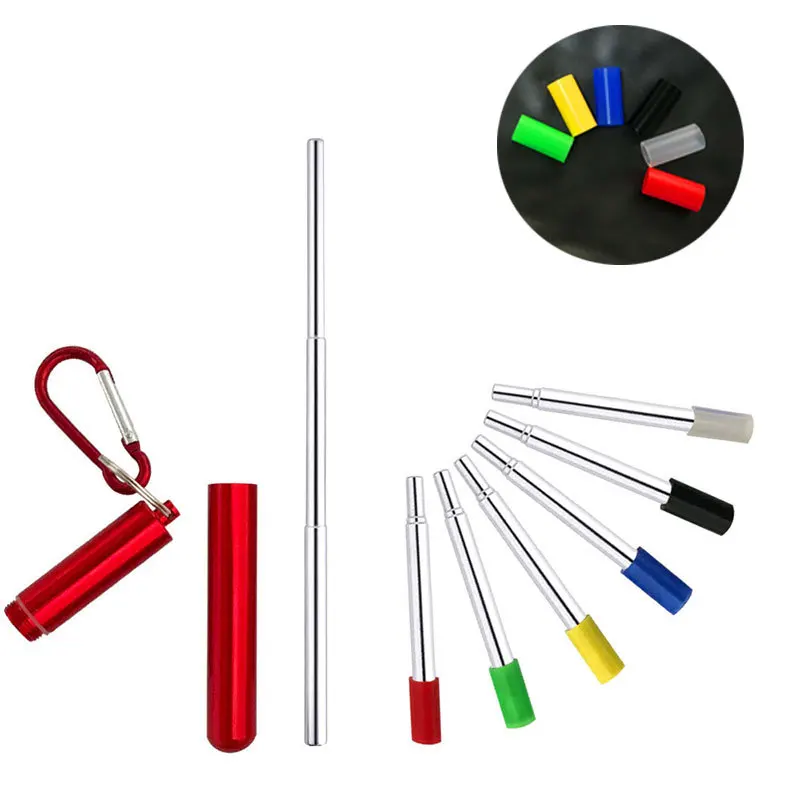 10%OFF Portable High-End 304 Foldable Reusable Custom Telescopic Stainless Steel Retractable Metal Collapsible Drinking Straw