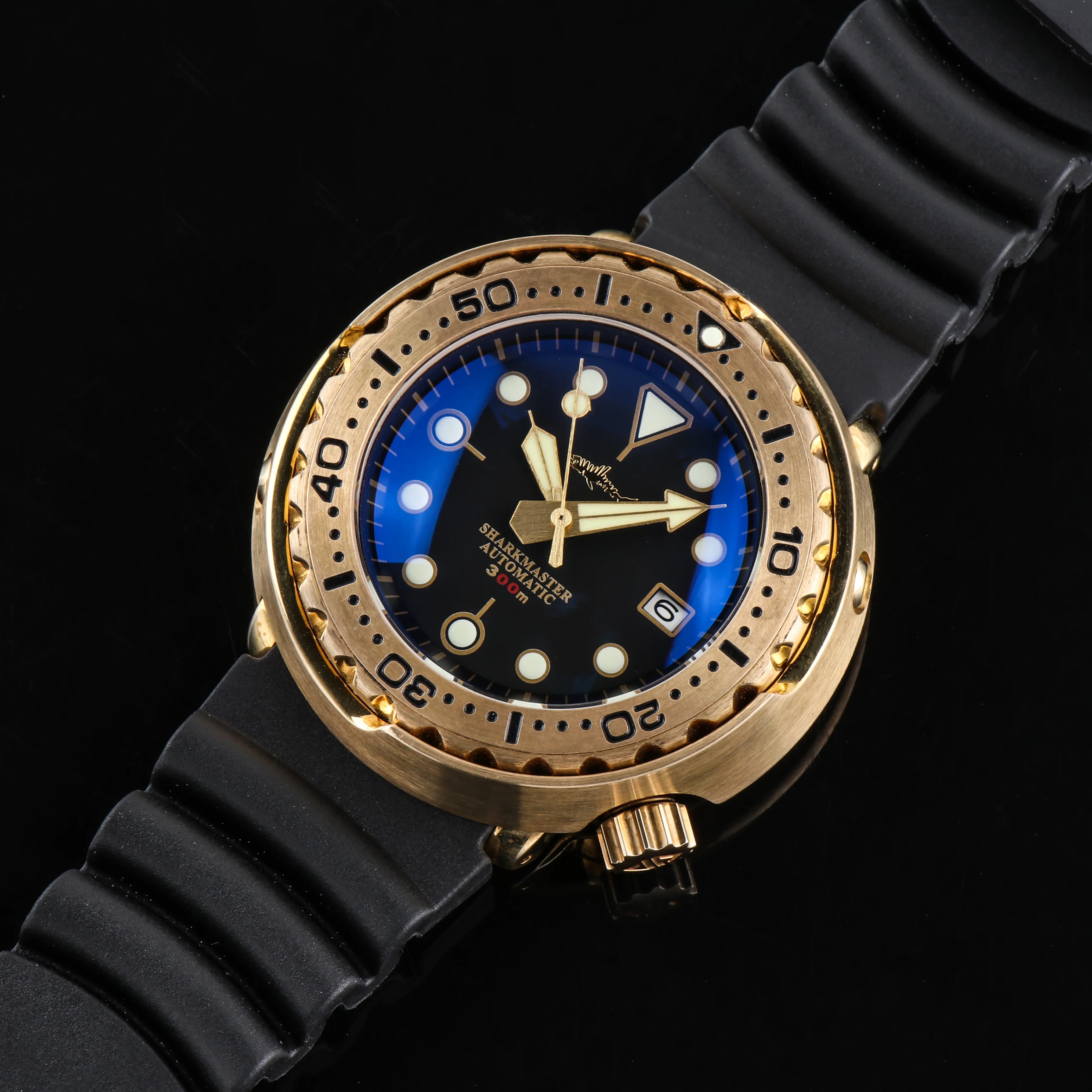 Automatic 47mm Tuna Can Bronze Diver Watch Man Luminous Waterproof 100m Sapphire Japan NH35 Mechanical Wristwatch