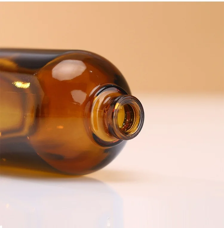 Amber Brown Clear Glass Perfume Bottle Refillable Empty 30ml 50ml 100ml Black Lid Screw Pump Cosmetic Fragrance Spray Bottles