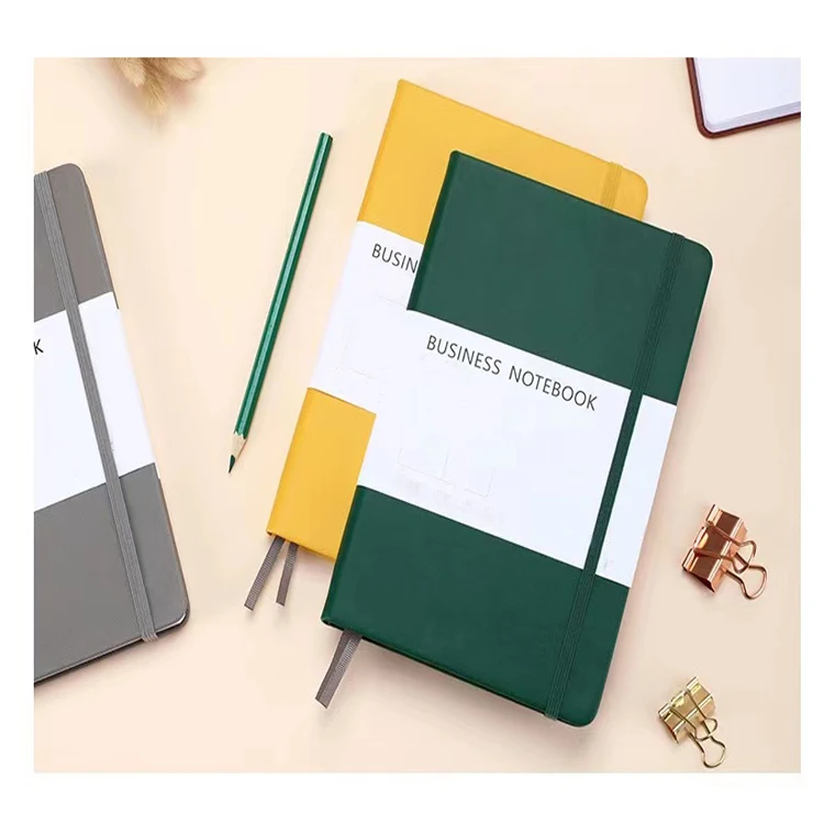 Personalised custom logo A5 dotted blank diary PU leather notebook with daily planner