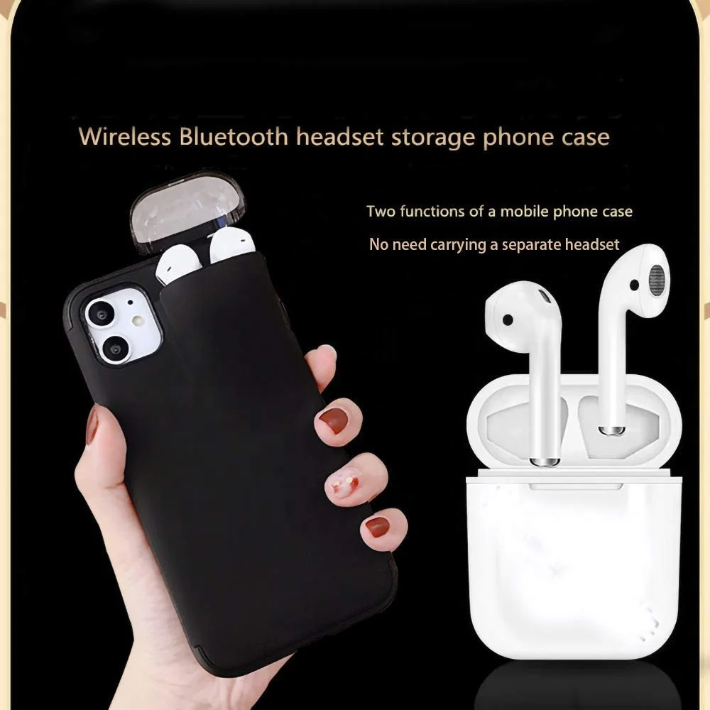 
Hot Selling for iphone/airpods phone case with earphone holder Compatible for iphone 11 pro max X Xr Xs Max 8 7 plus 