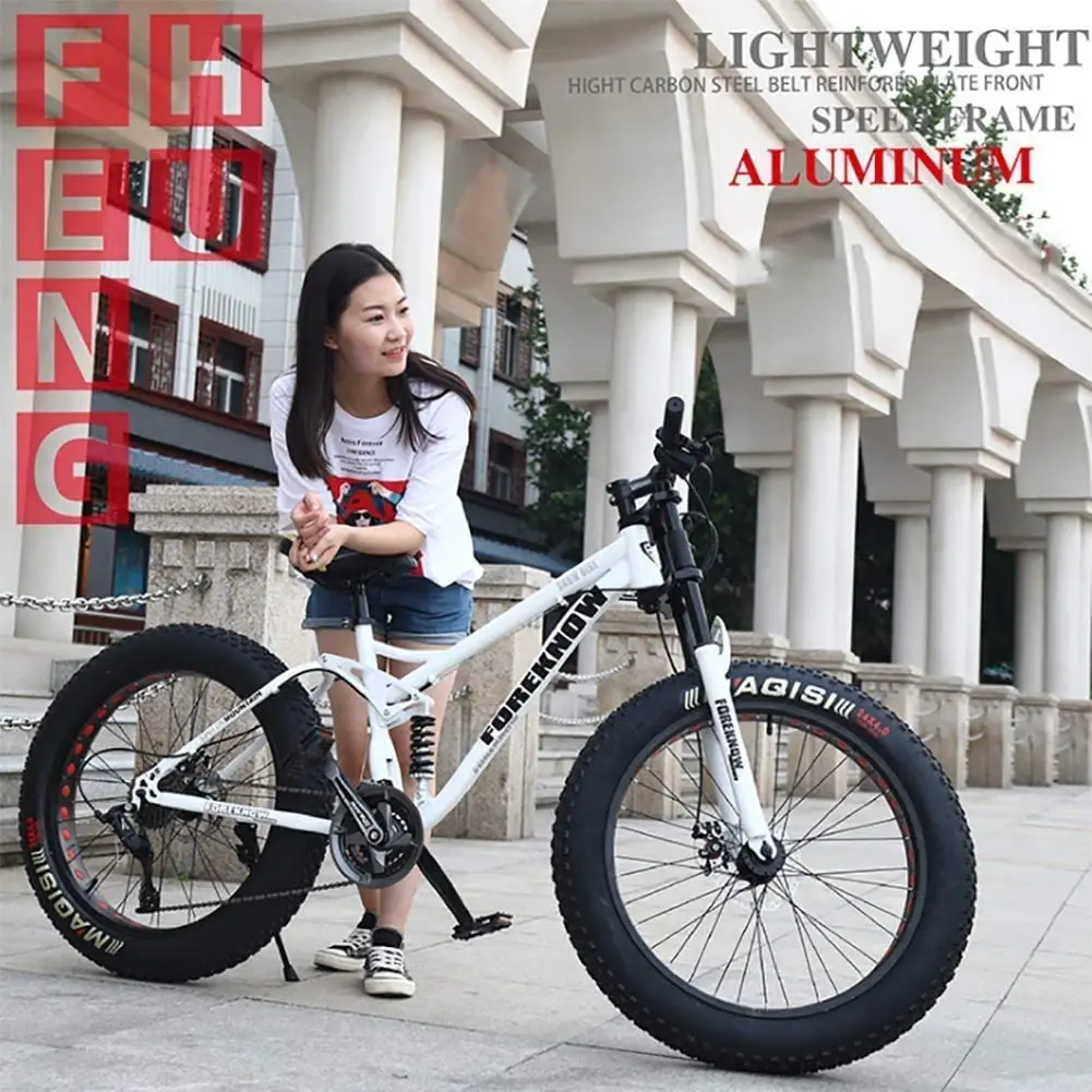 China Factory Supply OEM Full Suspension 24 26 Inch Fat Tire Carbon Bicycle Mountain Bike Buy Bulk China 26 Inch Fat Bike