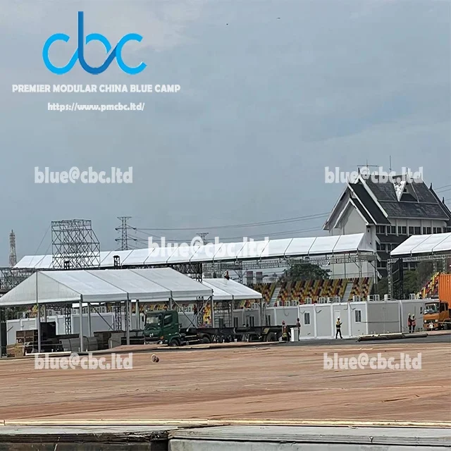 Low Price Light Steel Prefab Container Office Modular Flat Pack Folding Container House Storage Detachable Container House 20ft