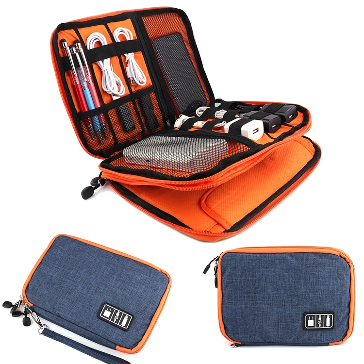 Travel Cable Bag Portable Digital USB Gadget Organizer Charger Wires Cosmetic Zipper Storage Pouch kit Case Accessories Supplies