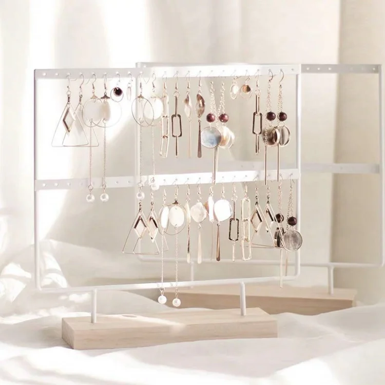 New Design Acrylic Earrings Storage Studs Holder Organizer Custom PMMA Earring Holder Panel Pierced Earring Display