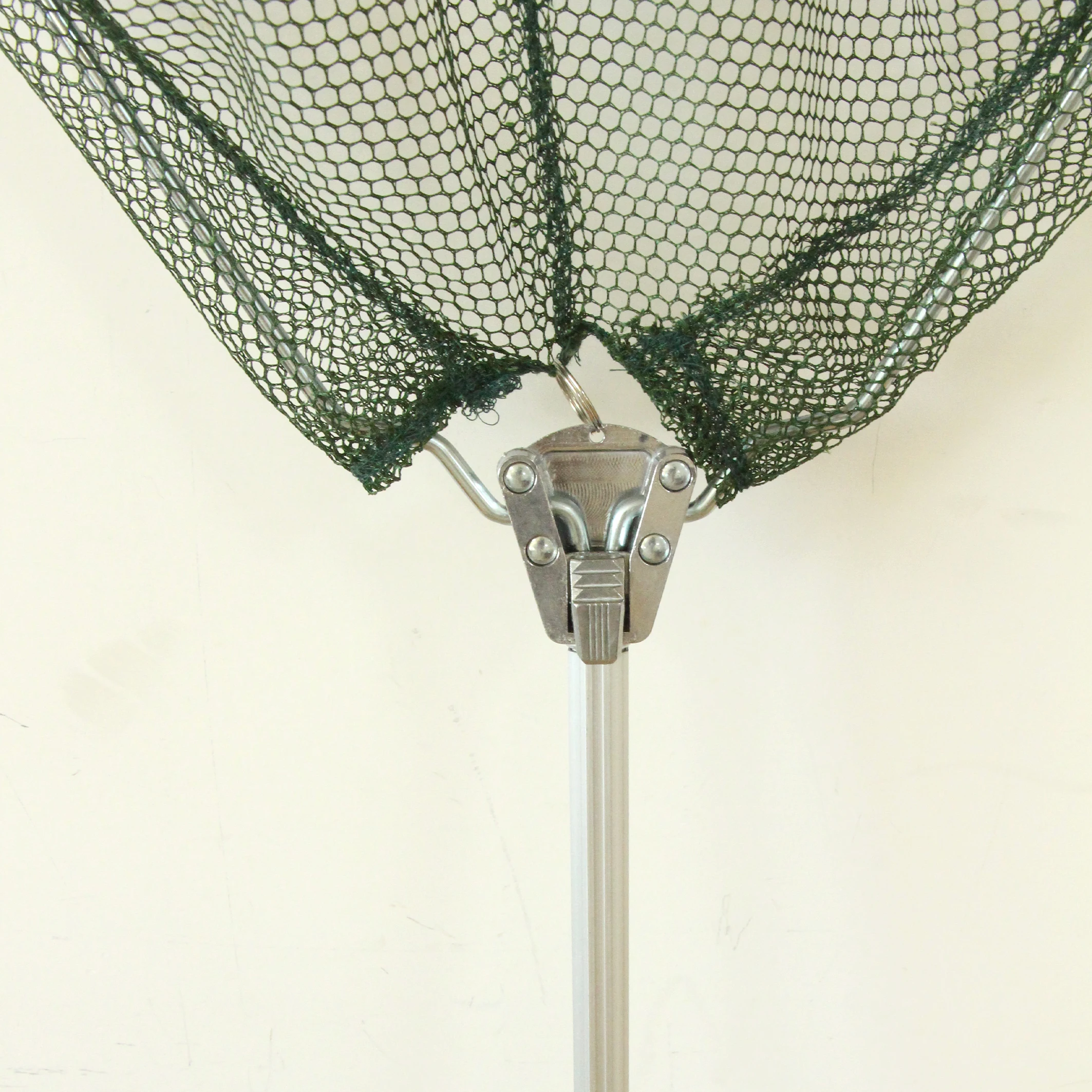Selco Net Head Size 42*37Cm Net 30Cm Handle Open L 100Cm Plastic Knob Folding Head Rubber Fishing Landing Net