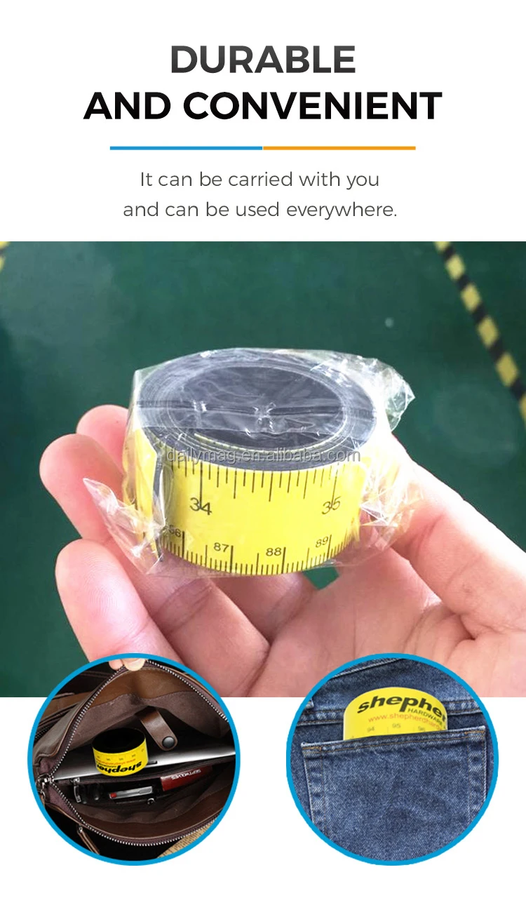 Rolling 1M-36Inch Scale Ruler Graduation Magnetic Ruler For Workshop