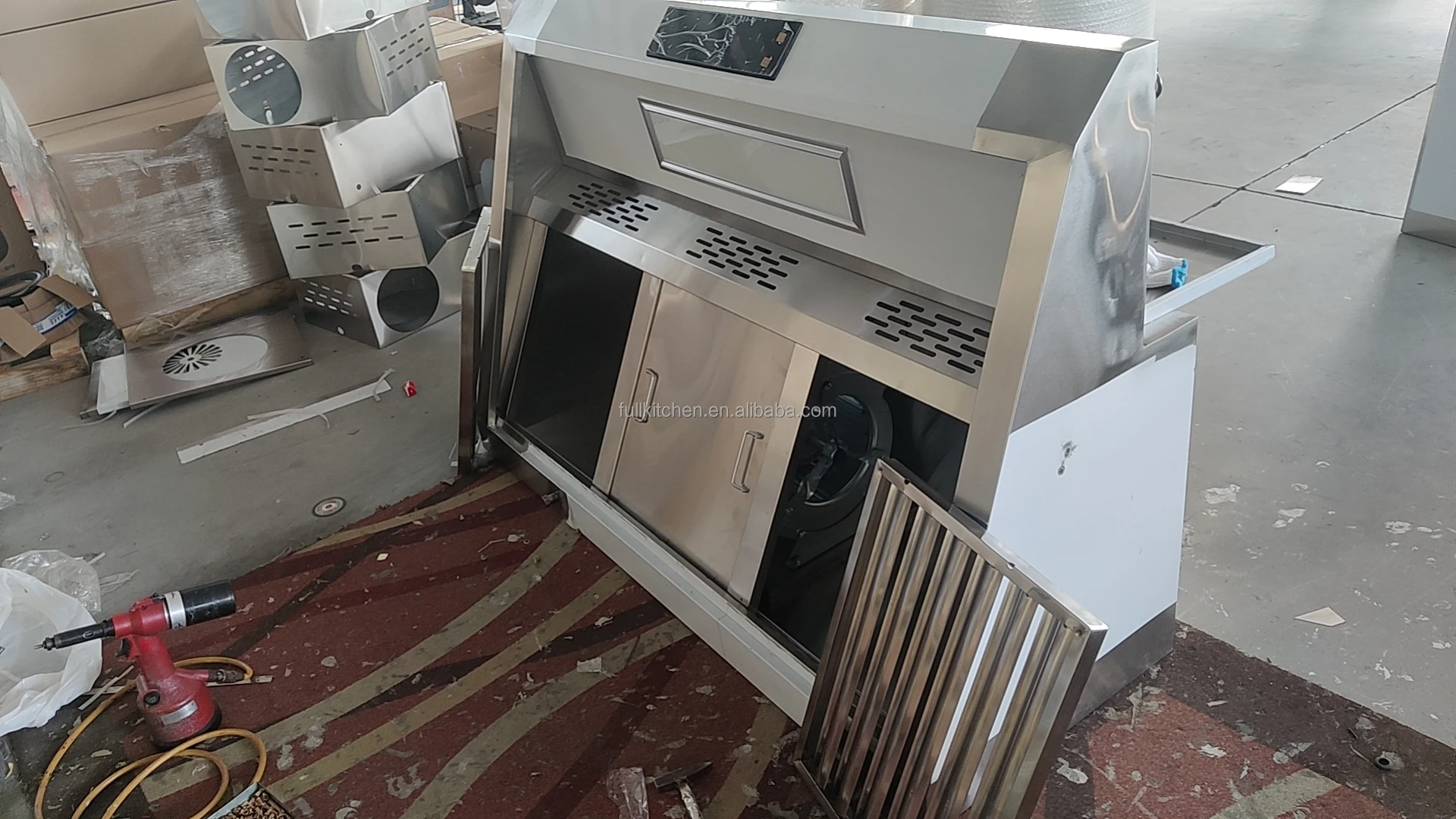 Китайский поставщик 201 SS или 304 кухонный ресторан школьный из нержавеющей стали коммерческий вытяжной капюшон