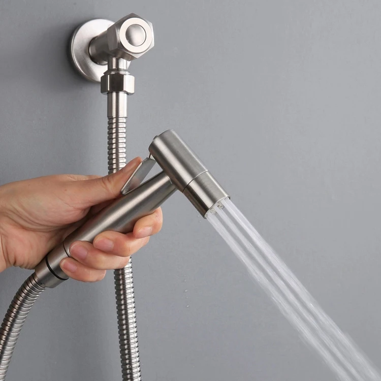 
304 Stainless Steel Cloth Diaper Handheld Bidet Sprayer set for Pet Shower Toilet Cleaning Car Washing 