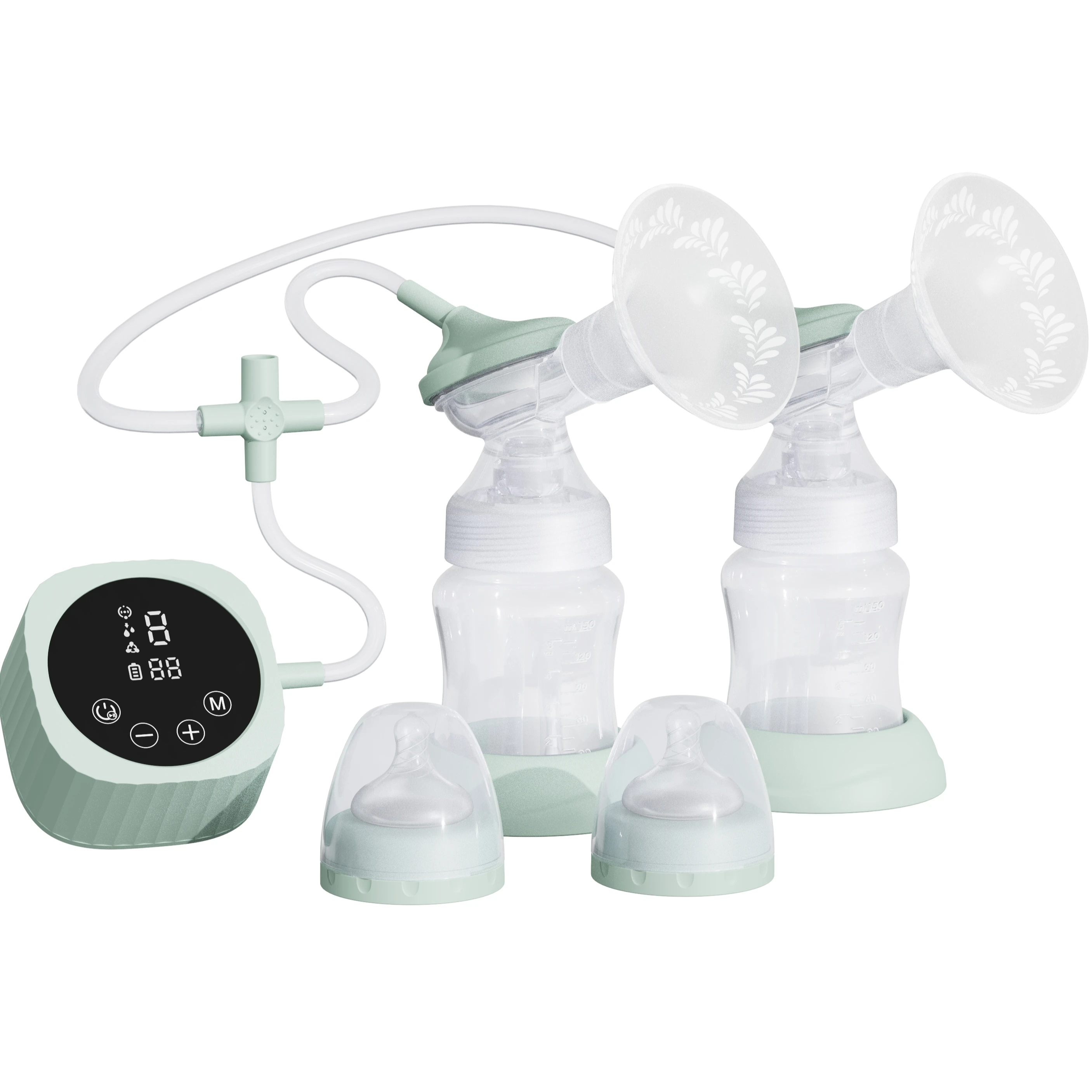 Double Sides Electric Breast Pump Intelligent Carebao BPA Free Silicone Electric Drive Combination of Equipment Packaging