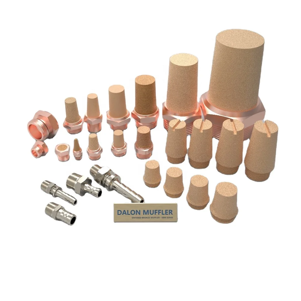 Sintered brass bronze air compressor pump silencer pneumatic silence muffler